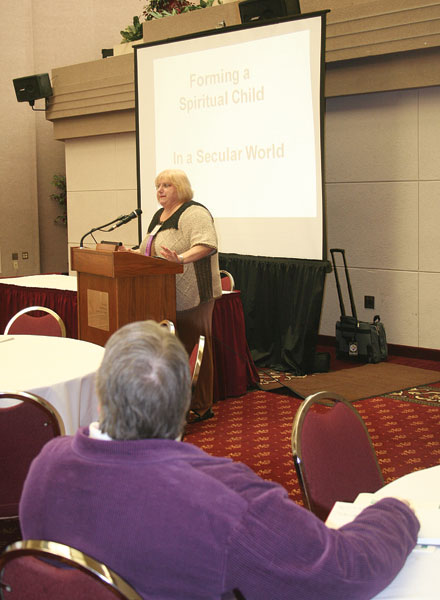 Veteran teacher and national Our Sunday Visitor consultant Jo Ann Paradise leads a session called “Forming a Spiritual Child” in a Secular World on the second afternoon of the Diocesan Adult Enrichment Conference. 