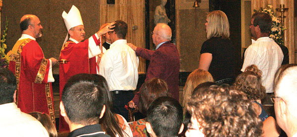 On Pentecost Sunday Bishop Thomas John Paprocki confirmed 44 confirmandi from throughout the Springfield diocese at the Cathedral of the Immaculate Conception in Springfield during the 10 a.m. Sunday Mass. 