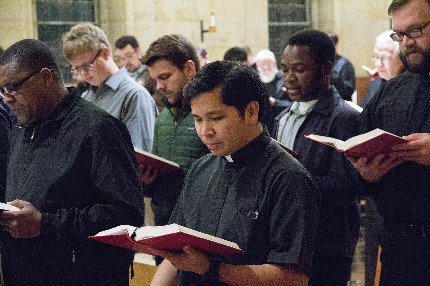 11 10 2019 Seminarians at St. Meinrad recite prayers